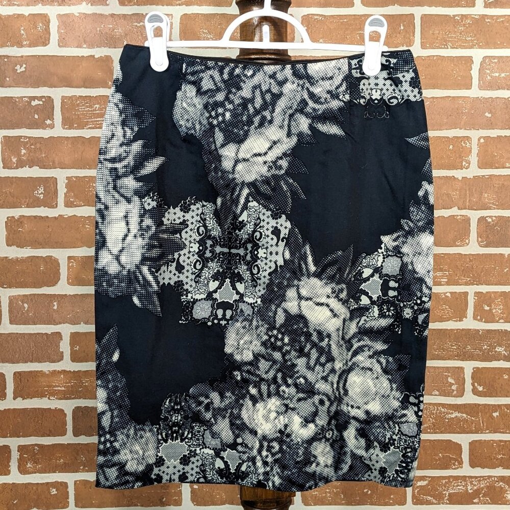 Mario Serrani Lace Print Skirt